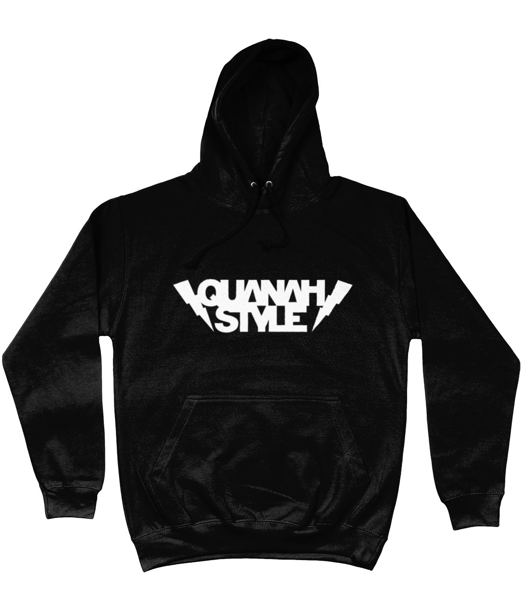 Quanah Style - White Logo Hoodie - SNATCHED MERCH